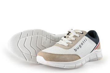 Bugatti Sneakers in maat 43 Wit, Kleding | Heren, Schoenen, Bugatti, Verzenden, Wit, Zo goed als nieuw