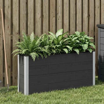 vidaXL Verhoogde plantenbak Zwart 150 x 30 x 72 cm WPC en, Verzenden