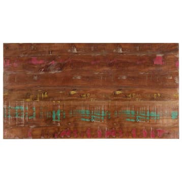 Tafelblad 100x70cm: uniek & duurzaam gerecycled hout met..., Gebruikt, 50 tot 100 cm, Verzenden, Rustiek