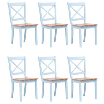vidaXL Eetkamerstoelen 6 st massief rubberwood grijs en, Huis en Inrichting, Verzenden, Nieuw