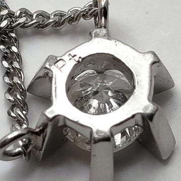 Halsketting Platina Diamant (Natuurlijk)