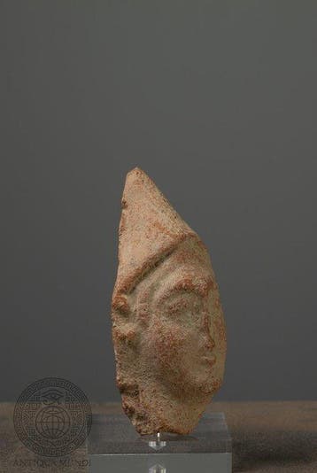 Chypriote Terre cuite Tête dun jeune homme portant un