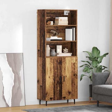 vidaXL Highboard Oud Hout 69,5 x 34 x 180 cm Gefabriceerd, Huis en Inrichting, Kasten | Dressoirs, Verzenden, Nieuw