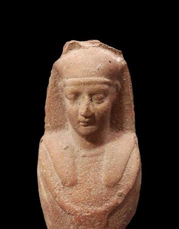 Oud-Egyptisch Terracotta - Egyptisch borstbeeld - (Amenhotep