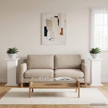 vidaXL Plantenstand 2 st Wit 30,5 x 30 x 60,5 cm Bewerkt, Verzenden