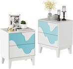 Nachtkastje set van 2 - Bijzettafel - Opbergkastje - 56x45x3, Verzenden