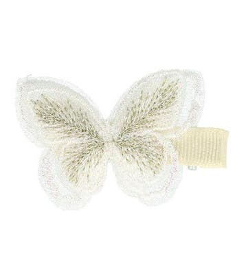 Haarspeld Duckklem 5cm – Vlinder Borduur – Creme Wit, Handtassen en Accessoires, Nieuw