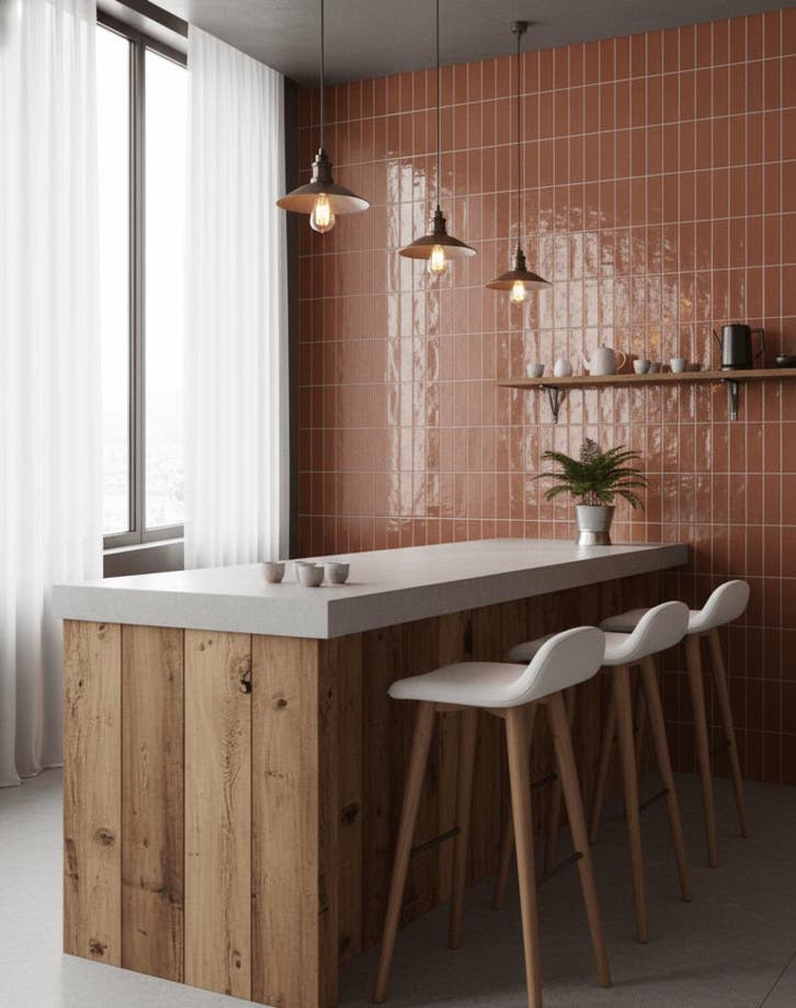 Wandtegel Ragno Gamma Oranje Canyon Glans 5x20 (Muurtegels), Doe-het-zelf en Bouw, Tegels, Minder dan 20 cm, 20 tot 40 cm, 10 m² of meer