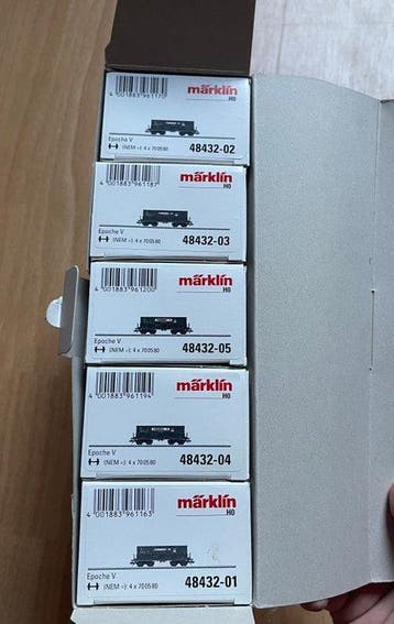 Märklin H0 - 48432 - Ensemble de wagons de marchandises pour