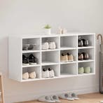vidaXL Schoenenkast met plank Wit 103 x 30 x 51 cm Bewerkt, Verzenden, Nieuw