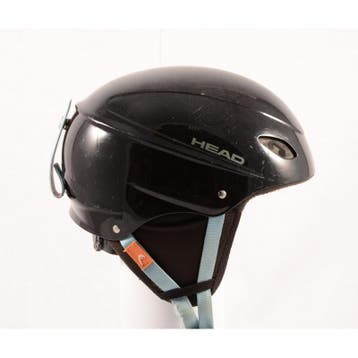 52 53 54 55 skihelm/snowboardhelm HEAD BLACK/blue, verstelba, Verzenden, Gebruikt, Head