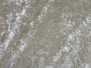 Damastfluweel ivoor parel voor meubelbekleding: tijdloze