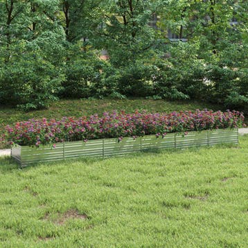 vidaXL Plantenbak verhoogd 600x80x45 cm gegalvaniseerd staal, Verzenden