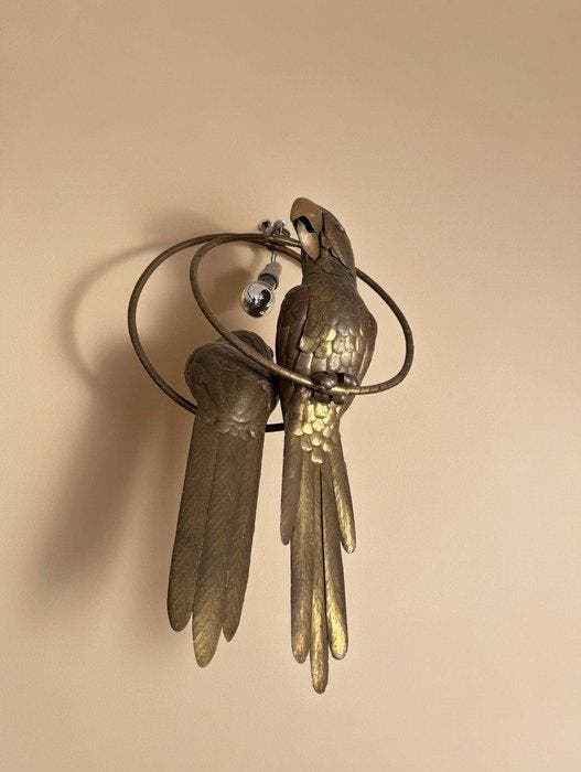 sculptuur, Sergio Bustamante Mixed Metal Parrot Sculpture -, Antiquités & Art, Curiosités & Brocante