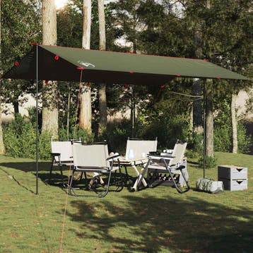 vidaXL Kampeerluifel waterdicht 506x306 cm olijfgroen, Verzenden