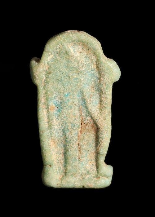 Oude Egypte, late periode Faience Plaquette amulet met, Antiek en Kunst, Antiek | Overige Antiek