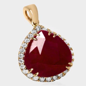 Zonder minimumprijs - Hanger - 14 karaat HRD. 10,45 ct