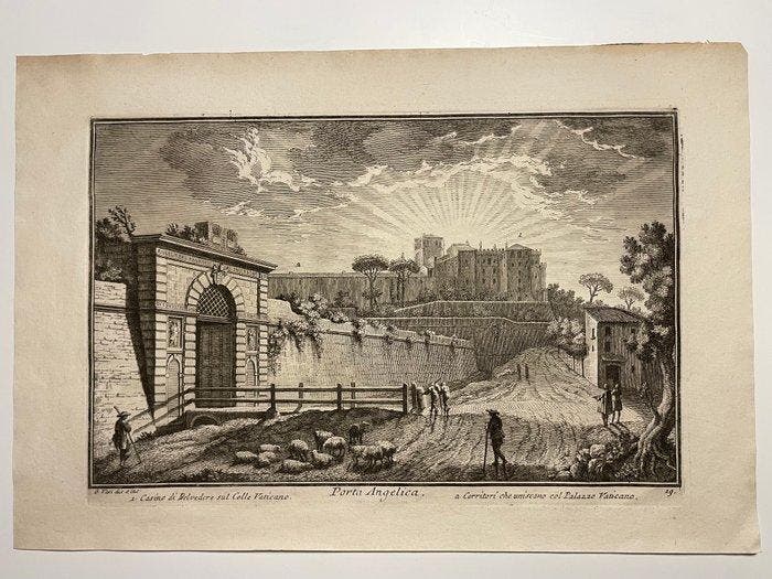 Giuseppe Vasi (1710-1782) - Porta Angelica, Antiek en Kunst, Antiek | Overige Antiek