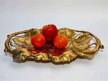 Fruitschaal - 1910s Jugendstil 39x25cm - Messing, Antiek en Kunst