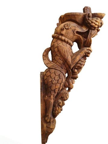 Zeldzame Console Architecturale Gaja Yazhi - 71cm - Teak -, Antiek en Kunst