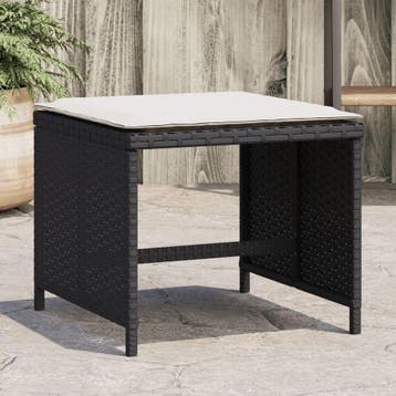 vidaXL Tuinkrukken 4 st met kussens 40x40x35 cm poly rattan, Verzenden, Nieuw