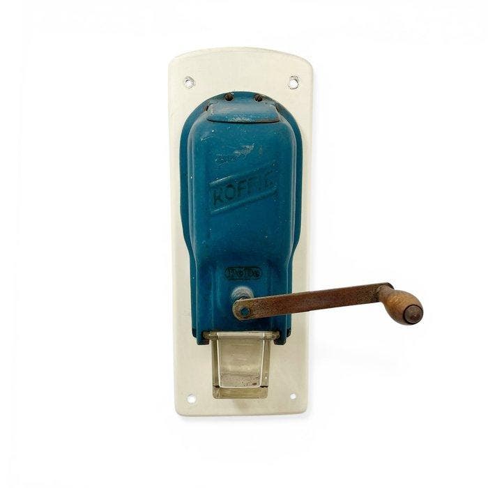 Pe-De - Koffiemolen - Hout, Metaal, Glas - Wand koffiemolen, Antiek en Kunst, Antiek | Keukengerei