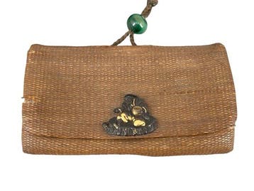 Antiek Japans Sagemono Rookset – Gouden Maki-e Bekko Schelp
