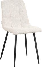 2dekans | LABEL51 Juul Eetkamerstoel - Wit - Stof - Zwart, Ophalen of Verzenden, Nieuw