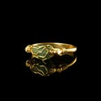 Oud-Romeins, Keizerrijk Ring met draadgewikkelde groene