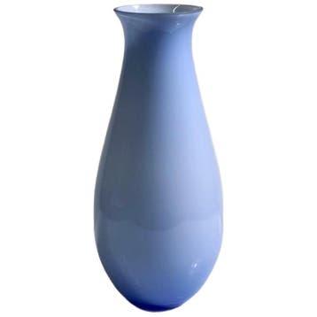 Dodo Vintage Vintage Murano Opalglas Vase In Pastellblau,, Maison & Meubles, Verzenden