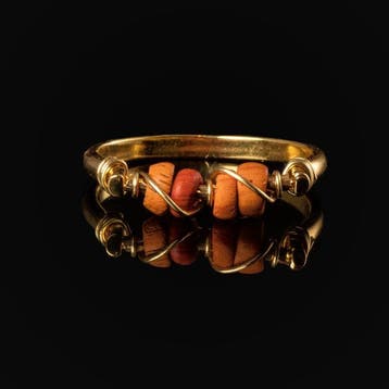 Oud-Romeins, Keizerrijk Earrings, en ring met Romeinse