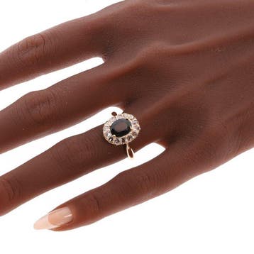 Ring - 18 karaat Geel goud - 2.60ct. tw. Saffier - Diamant -, Nieuw