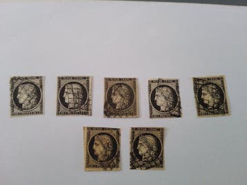 Frankrijk 1849/1850 - Selectie Franse zegels Ceres nr. 3 en, Gestempeld