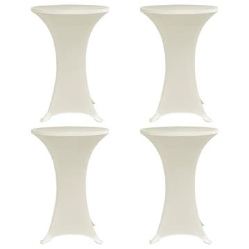 vidaXL Statafelhoes 4 st stretch Ø70 cm crème, Verzenden
