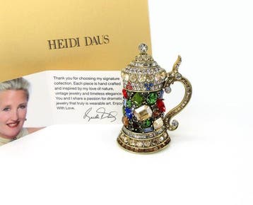 Heidi Daus - Swarovski kristallen, messing - Broche -
