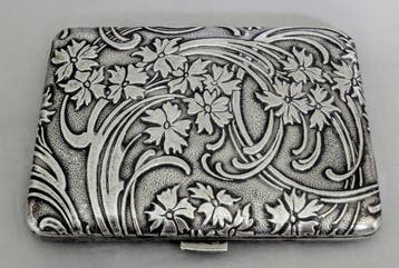Sigarettendoos - .800 zilver, Vermeille, Nieuw