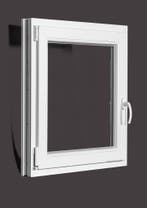 PVC raam draai kiep b80xh80 cm wit, Gevelraam of Ruit, 80 tot 120 cm, 80 tot 120 cm, Nieuw