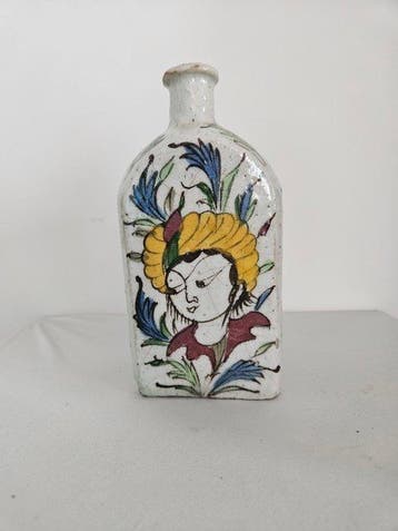 Bouteille - Bouteille antique Qajar - Faïence - Dynastie