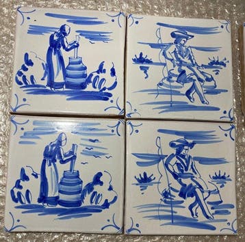 Tegel (8) - Oud-Hollandse decors - 1950-1960 -