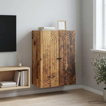 vidaXL Wandkast Oud hout 66 x 34,5 x 90 cm Bewerkt hout, Huis en Inrichting, Kasten | Overige, Verzenden, Nieuw