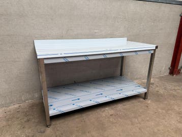 Inomak Heavy Duty werktafel 160 cm, Ophalen of Verzenden, Nieuw in verpakking, Inox Meubilair
