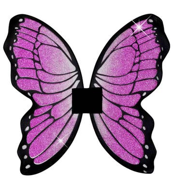 Paarse Vleugels Glitter 50cm, Verzenden, Nieuw