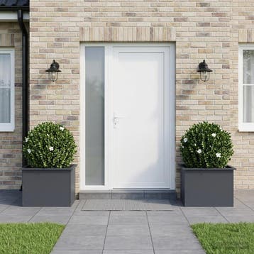 vidaXL Tuinplantenbak met led 2 st Antraciet 40 x 60 x 40 cm, Jardin & Terrasse, Verzenden