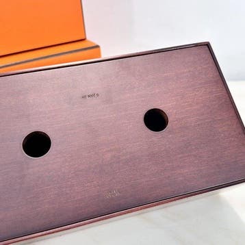 Hermès - Hermès Studio - Doos - Leder, Hout - Zakdoekjesdoos