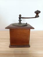 Moulin à café - Bois, Métal, Laiton, Porcelaine