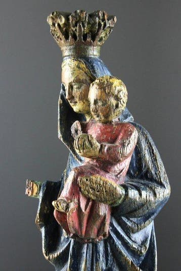 sculptuur, Madonna and Child – ca. 1650–1750 - polychrome