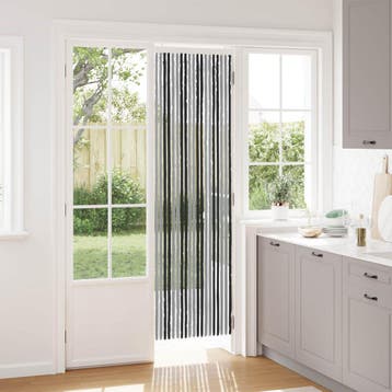 vidaXL Insecten Gordijn Chenille Grijs en Zwart 56 x 200 cm, Verzenden, Nieuw
