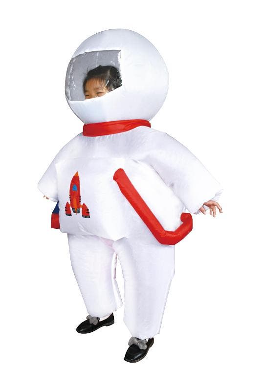KIMU® Opblaas Kostuum Kinderen Astronaut 104 110 116 122 128, Kinderen en Baby's, Carnavalskleding en Verkleedspullen, Nieuw, Ophalen of Verzenden