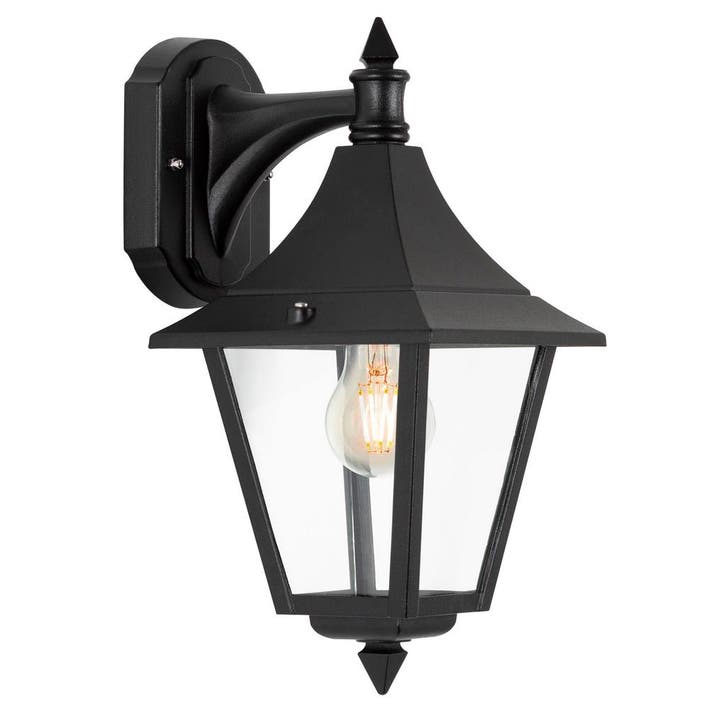 Buitenverlichting wand vierkant Livorno hang zwart, Jardin & Terrasse, Éclairage extérieur, Envoi
