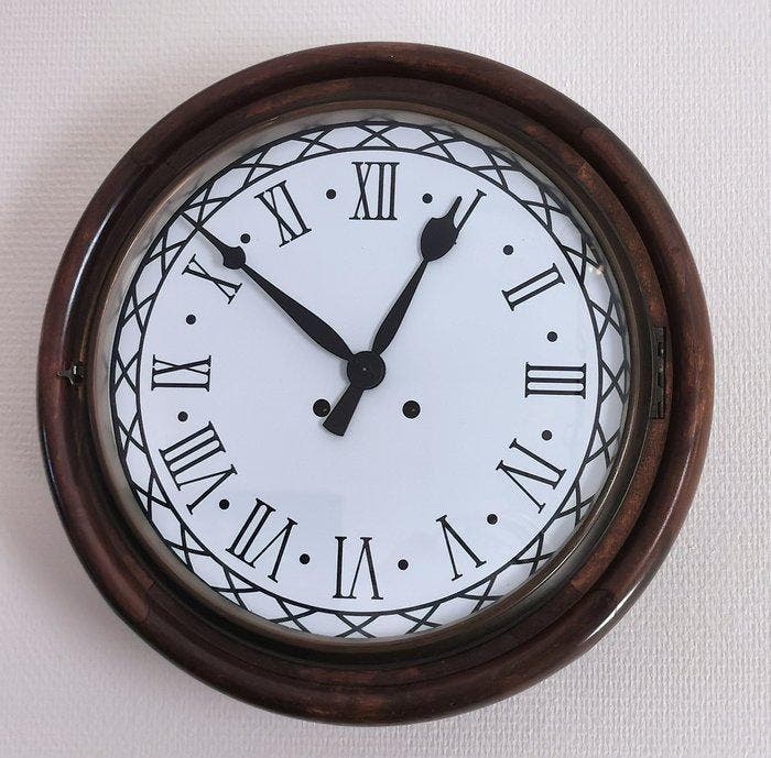 Schoolklok (2) - Kienzle - Vintage - Eik - 1950-1960, Antiek en Kunst, Antiek | Klokken